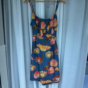 Anthropologie Maeve Women's Silk Blend Peony Slip Dress